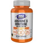 Now Foods Arginin & Ornitin 100 kapslí – Hledejceny.cz