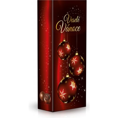 Selllot Čokoládové plněné pralinky Veselé Vánoce (červené baňky) 84 g – Zboží Dáma