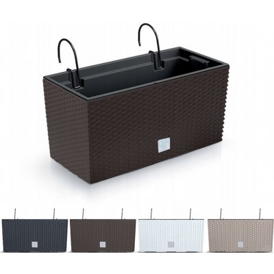 Prosperplast Truhlík RATO CASE W s háky a vkladem hnědý 39,5 x 18,5 x 19,5cm – Sleviste.cz