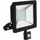 Zahradní lampa Ecolite Černý LED reflektor 30W SMD s pohybovým čidlem