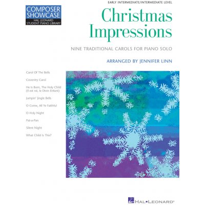 Christmas Impressions Hal Leonard Student Piano Library Composer Showcase Intermediate Level vnon melodie pro klavír 989885 – Zboží Mobilmania