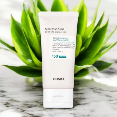 COSRX - ALOE 54.2 AQUA TONE-UP SUNSCREEN SPF50+/ - Hydratační opalovací krém 50 ml – Zboží Dáma