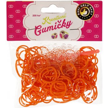 Loom Bands 200ks + háček ORANŽOVÉ