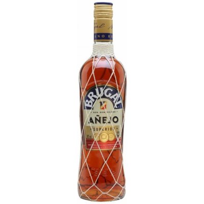Brugal Aňejo Superior Dominican rum 38% 1 l (holá láhev) – Zboží Mobilmania