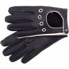 Rukavice, ochranné pomůcky Špongr Pánské kožené řidičské rukavice Preston černé s břízově hnědými detaily