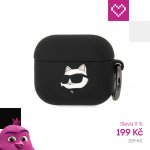 Karl Lagerfeld AirPods 3 cover Silicone Choupette Head 3D KLA3RUNCHK – Zboží Živě