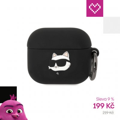 Karl Lagerfeld AirPods 3 cover Silicone Choupette Head 3D KLA3RUNCHK – Zboží Živě