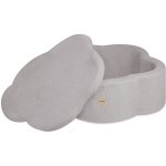 Plush Nest suchý bazén Květinová zóna beránek šedý 95 x 30 cm s podložkou – Sleviste.cz