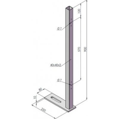 HAHNHOLZ Nerezový sloupek - horní uchycení – Sleviste.cz