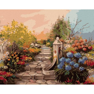 Malování podle čísel Kamenné schody v lese – Sleviste.cz