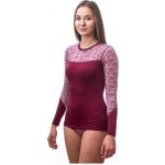 Sensor Merino Impress long sleeve fialová – Zboží Dáma