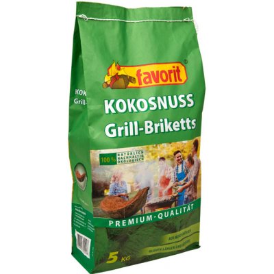 FAVORIT grilovací brikety kokosové 5 kg