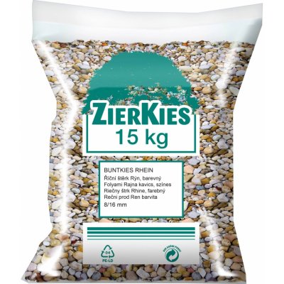 WECO Říční štěrk ""Rhein"" / vícebarevný, 8-16 mm, 15 kg/pytel – Sleviste.cz