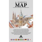 A USEFUL MAP - Praktická mapa centra Prahy s 69 ilustracemi historických památek stříbrná - Daniel Pinta – Sleviste.cz