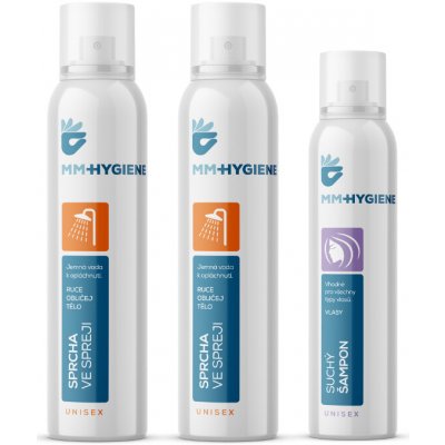MM Hygiene Sprcha ve spreji 2 x 200 ml + Suchý šampon ve spreji 150 ml – Hledejceny.cz