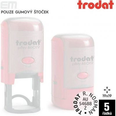 Trodat 46019 [ 19 x 19 mm pouze gumový štoček – Zboží Živě