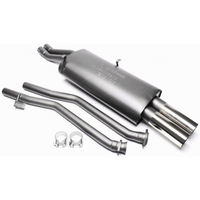 TA Technix sportovní výfuk BMW 3 E30 320i / 325i kromě M-Technic, 2x 76 mm rovná nerezová koncovka s pertlem – Hledejceny.cz