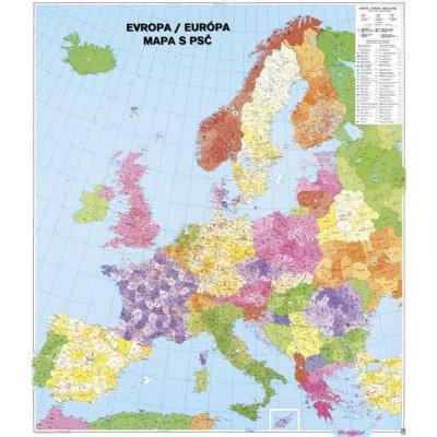Evropa spediční - nástěnná mapa 96 x 112 cm, lamino + 2 lišty od 890 Kč -  Heureka.cz