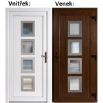 Soft Vchodové dveře 010 INOX Zlatý dub / Bílá 88 x 198 cm pravé otevírání VEN – Hledejceny.cz