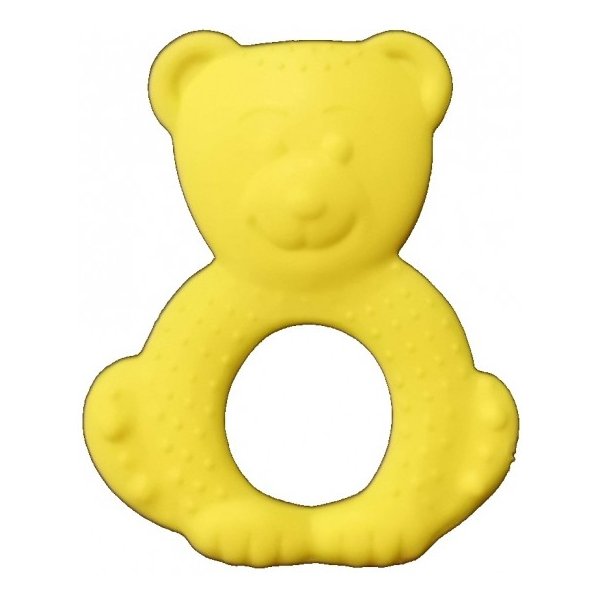 Kousátko EVK plastové medvídek žlutá