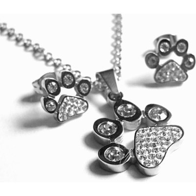 Steel Jewelry set náhrdelník a náušnice tlapky z chirurgické oceli SET151109 – Zbozi.Blesk.cz