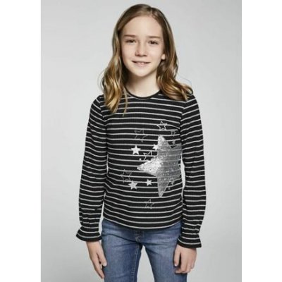 Mayoral pruhované dívčí triko s flitry hvězdičky 7081 – Zboží Mobilmania