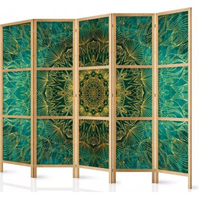 Fabulo 5-dílný Zlatá mandala 172 x 225 cm potisk na jedné straně paravánu – Hledejceny.cz