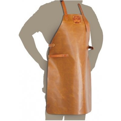 Ofyr leather apron brown stylová kožená zástěra OA-LA – Zboží Mobilmania