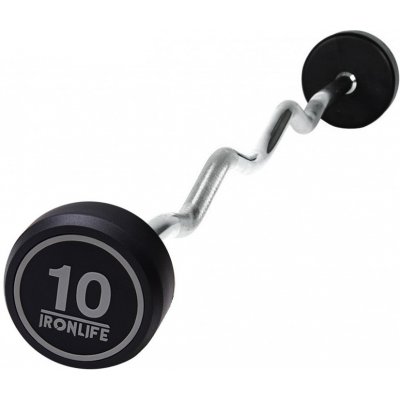 IRONLIFE Pro Style Coated Barbell Curl Bar 10 - 45 kg – Zboží Mobilmania