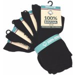 100% bavlna klasické dámské bavlněné jednobarevné žebrované zdravotní ponožky mix1 – Zboží Dáma