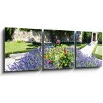Obraz 3D třídílný - 150 x 50 cm - garden in Les Baux de-Provence, Provence, France zahrada v Les Baux de – Hledejceny.cz
