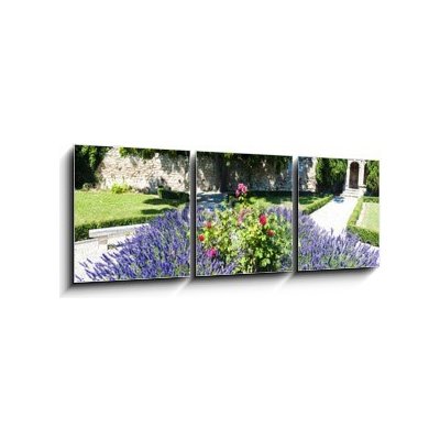 Obraz 3D třídílný - 150 x 50 cm - garden in Les Baux de-Provence, Provence, France zahrada v Les Baux de – Hledejceny.cz