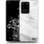 Pouzdro Picasee silikonové Samsung Galaxy S20 Ultra 5G G988F - White marble čiré