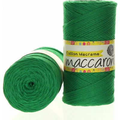 Maccaroni Cotton Macrame zelená 22-601 – Sleviste.cz