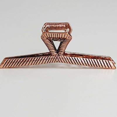 Kovový skřipec do vlasů - měděná barva – Zboží Dáma