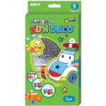 Anděl Barvy na sklo sada 6 barev 10,5 ml a 6 sklíček Auto – Zboží Dáma