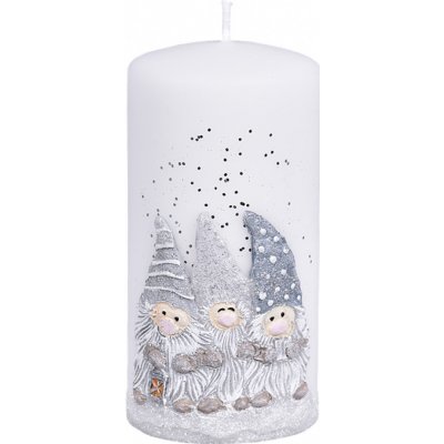 Svíčka TRPASLÍCI VÁLEC vánoční d7x14cm | Zboží Auto