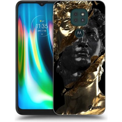 Pouzdro Picasee silikonové Motorola Moto G9 Play - Black Gold černé