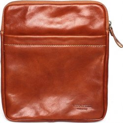 Vera Pelle no. 82 kožená středně velká crossbody taška světlehnědá