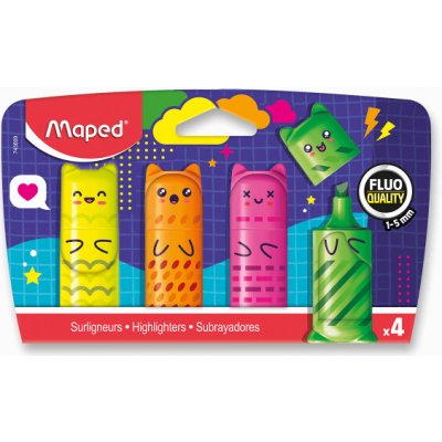 Maped Mini Fluo Kawai 4 ks – Hledejceny.cz