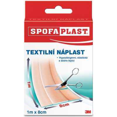 3M Spofaplast 164 textilní náplast rychloobvaz 8 cm x 1 m – Zboží Mobilmania