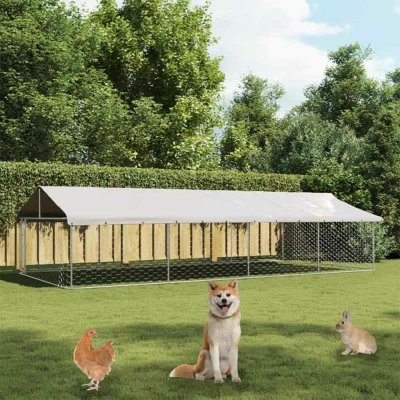 vidaXL Venkovní psí kotec se střechou 600 x 300 x 150 cm – Sleviste.cz