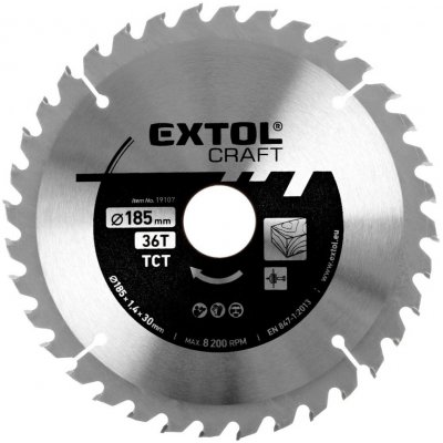 EXTOL CRAFT kotouč pilový s SK plátky, 185x1,4x30mm, 36T, 19107 – Hledejceny.cz