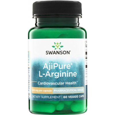Swanson AjiPure L-Arginine, 500 mg, 60 veganských kapslí – Hledejceny.cz