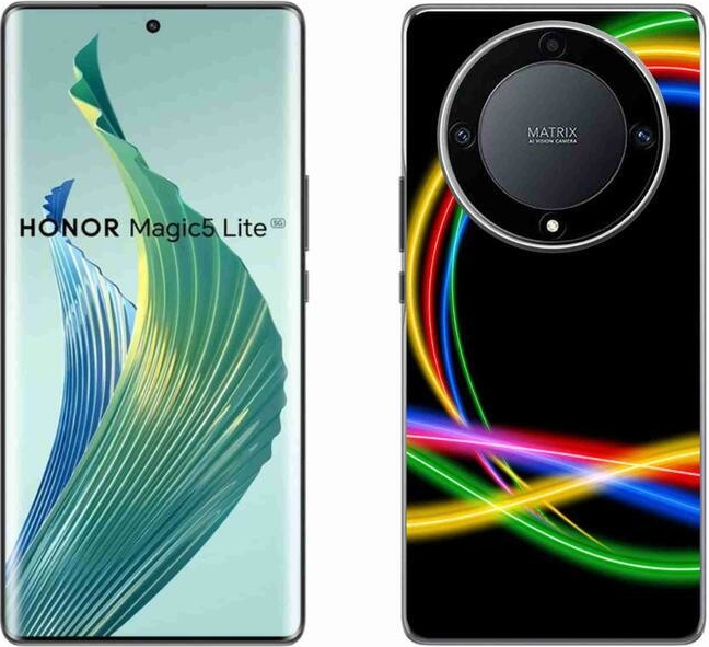 mmCase Gelové Honor Magic 5 Lite 5G - neonové kruhy