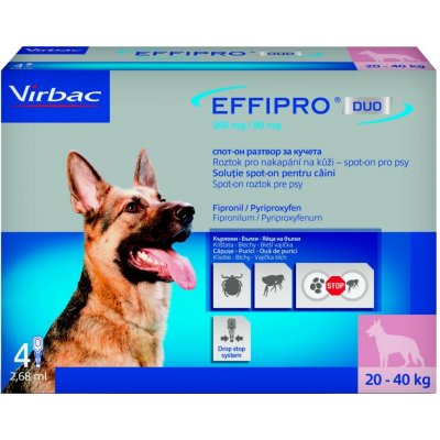 Effipro Duo Spot-on Dog L 20-40 kg 4 x 2,68 ml – HobbyKompas.cz