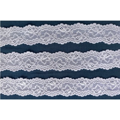 Pružná krajka bílá, šíře 45 mm – Zbozi.Blesk.cz