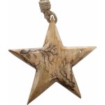 Boltze Home Závěsná dekorace hvězda Percha S světle hnědá pr. 15 x 1,5 cm – Hledejceny.cz