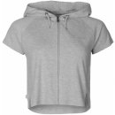 La Gear Interlock Cap Sleeve Zip Top womens Grey Marl