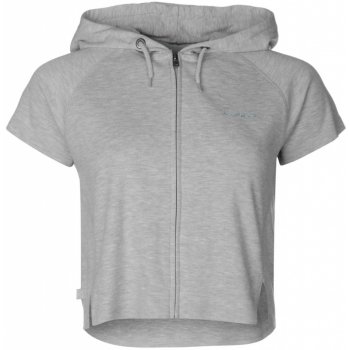 La Gear Interlock Cap Sleeve Zip Top womens Grey Marl